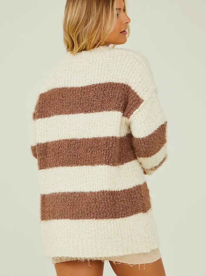 Women Altar039d State Sweaters Solar Eyelash Tunic Sweater Ivorymocha