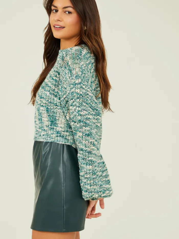 Women Altar039d State Sweaters Taylor Chunky Knit Sweater Iceberggreen