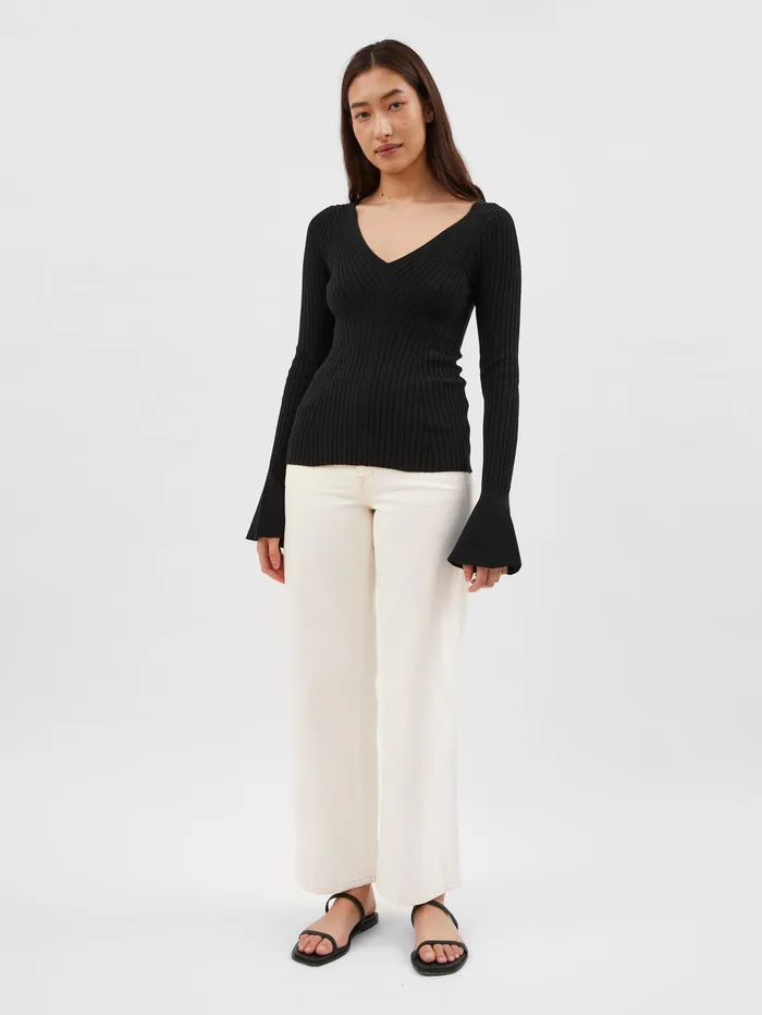 Women Anna Quan 8211 Imelda Top In Black Raven The UNDONE Tops