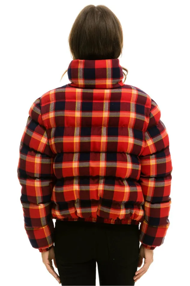 Women APRES PLAID PUFFER JACKET 8211 RUGBY PLAID Aviator Nation Women APRES PLAID PUFFER JACKET 8211 RUGBY PLAID Aviator Nation