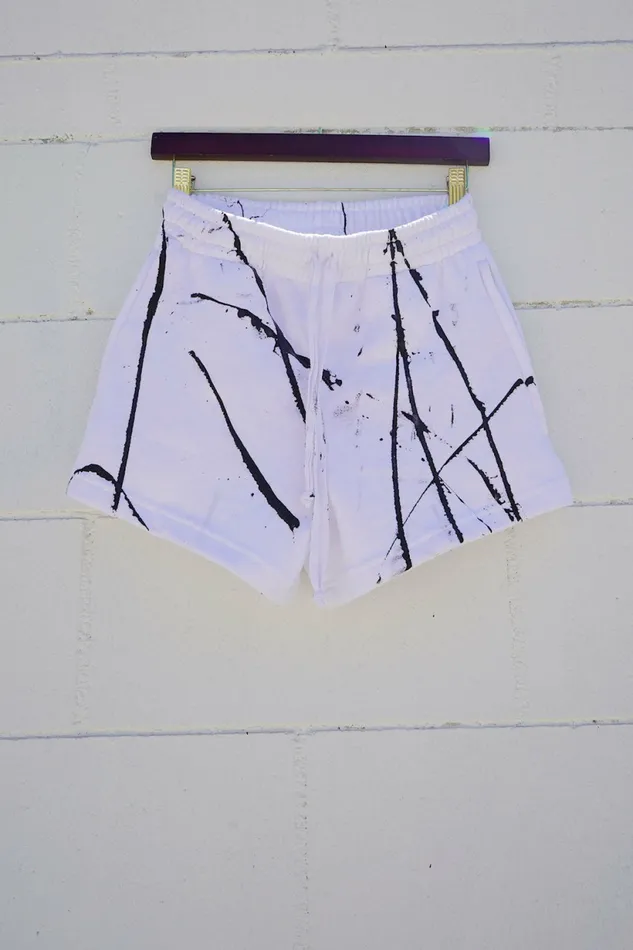 Women ARTIST COLLECTION WOMEN039S LOUNGER ZIP SHORT 8211 WHITE BLACK Aviator Nation Shorts Women ARTIST COLLECTION WOMEN039S LOUNGER ZIP SHORT 8211 WHITE BLACK Aviator Nation Shorts