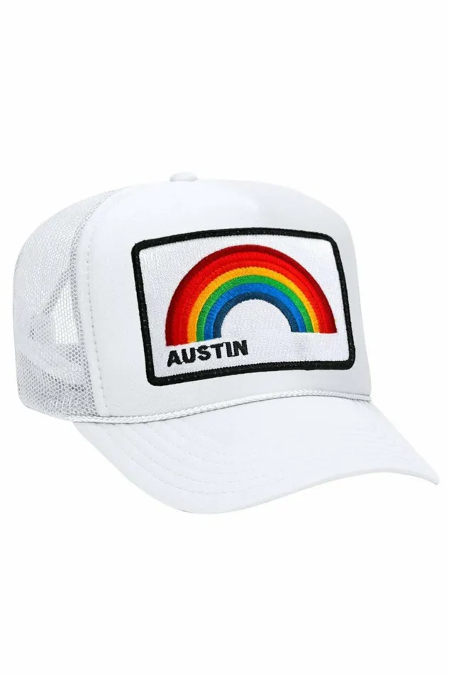 Women AUSTIN RAINBOW TRUCKER HAT Aviator Nation TruckerHats Women AUSTIN RAINBOW TRUCKER HAT Aviator Nation TruckerHats