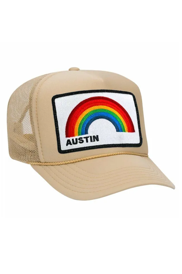 Women AUSTIN RAINBOW TRUCKER HAT Aviator Nation TruckerHats Women AUSTIN RAINBOW TRUCKER HAT Aviator Nation TruckerHats