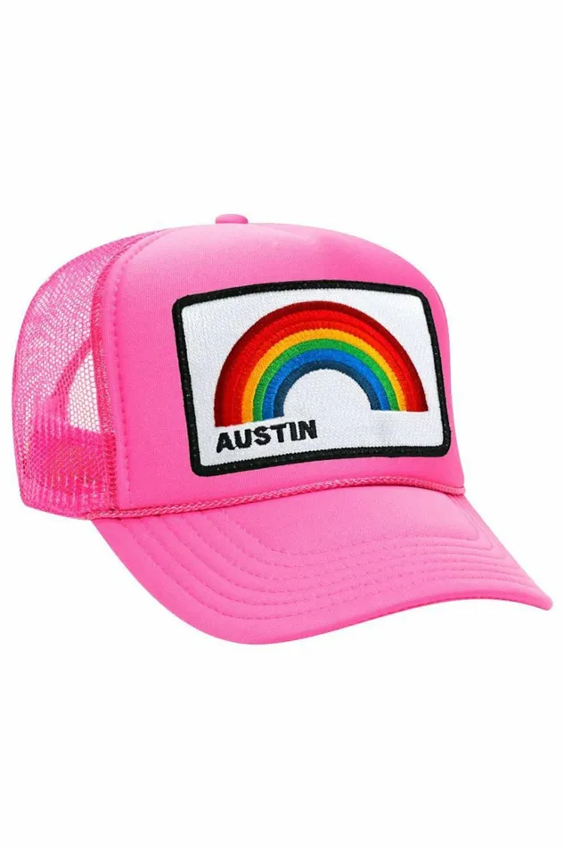Women AUSTIN RAINBOW TRUCKER HAT Aviator Nation TruckerHats Women AUSTIN RAINBOW TRUCKER HAT Aviator Nation TruckerHats