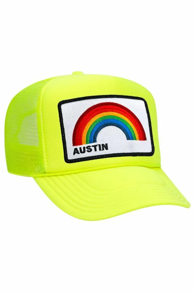 Women AUSTIN RAINBOW TRUCKER HAT Aviator Nation TruckerHats Women AUSTIN RAINBOW TRUCKER HAT Aviator Nation TruckerHats