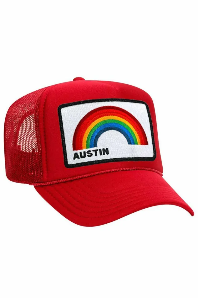 Women AUSTIN RAINBOW TRUCKER HAT Aviator Nation TruckerHats Women AUSTIN RAINBOW TRUCKER HAT Aviator Nation TruckerHats