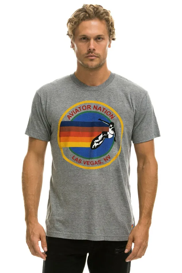 Women AVIATOR NATION LAS VEGAS TEE 8211 HEATHER GREY Aviator Nation UnisexTees Women AVIATOR NATION LAS VEGAS TEE 8211 HEATHER GREY Aviator Nation UnisexTees