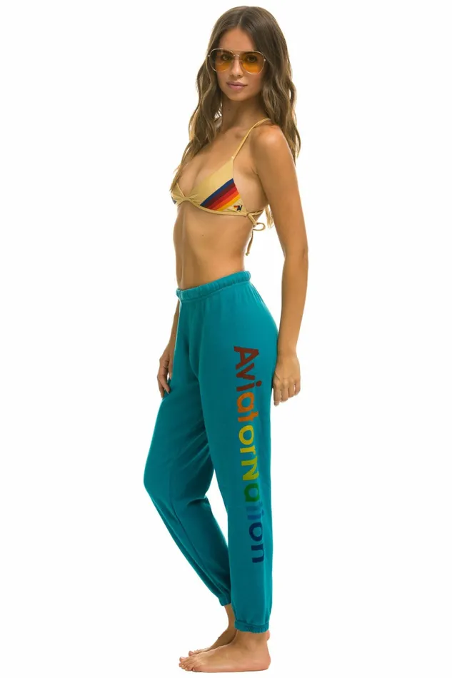 Women AVIATOR NATION SWEATPANTS 8211 TEAL Aviator Nation Sweatpants