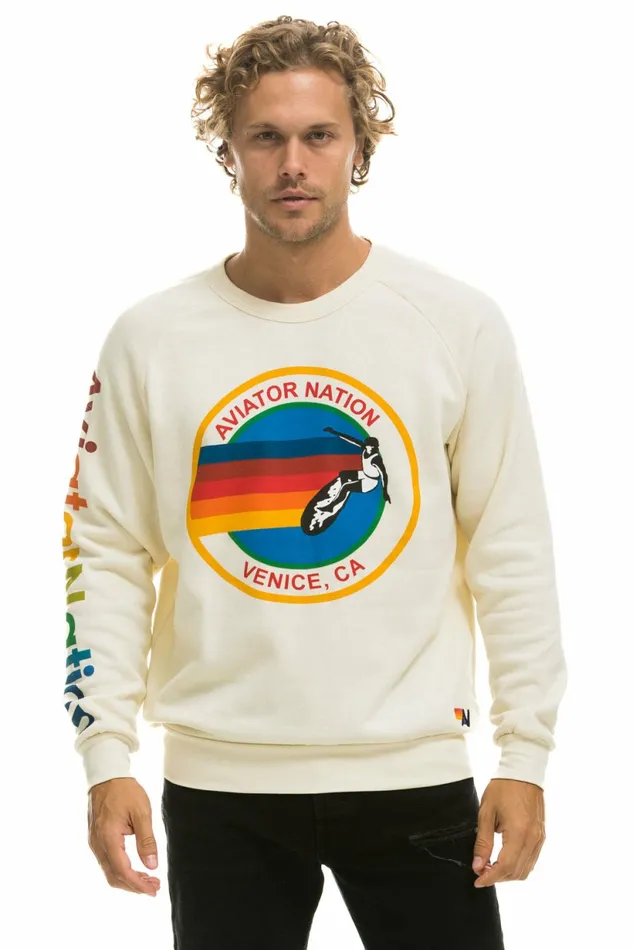 Women AVIATOR NATION SWEATSHIRT 8211 VINTAGE WHITE Aviator Nation UnisexCrewSweatshirt Women AVIATOR NATION SWEATSHIRT 8211 VINTAGE WHITE Aviator Nation UnisexCrewSweatshirt