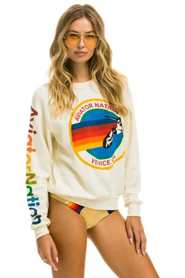 Women AVIATOR NATION SWEATSHIRT 8211 VINTAGE WHITE Aviator Nation UnisexCrewSweatshirt Women AVIATOR NATION SWEATSHIRT 8211 VINTAGE WHITE Aviator Nation UnisexCrewSweatshirt