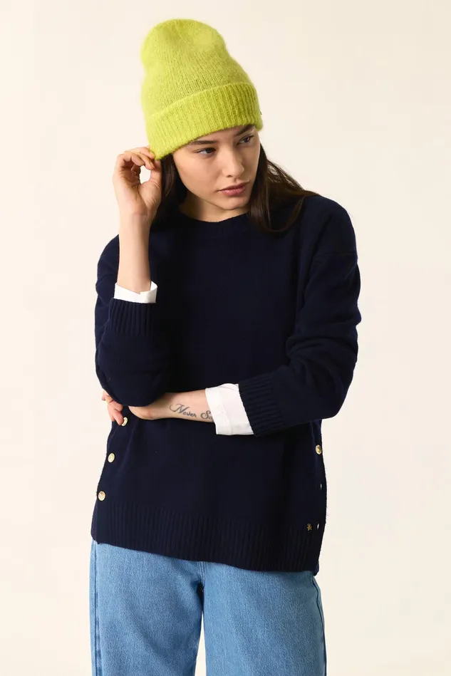 Women Beanie Hat Alou Luciole Bonnet Mohair Jaune Des Petits Hauts Scarves and Beanies
