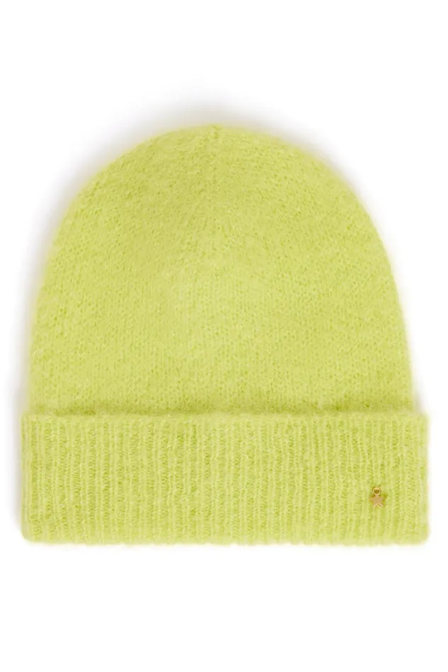 Women Beanie Hat Alou Luciole Bonnet Mohair Jaune Des Petits Hauts Scarves and Beanies