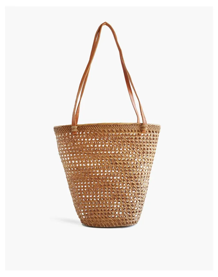 Women Bembien Rattan Isla Basket Tote Bag Natural Madewell Totes