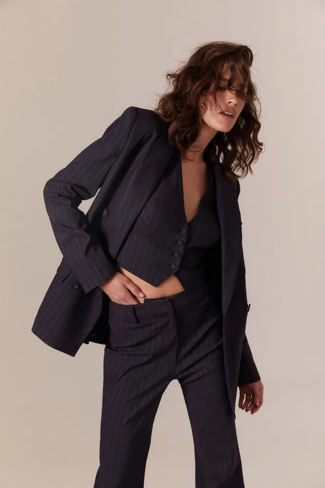 Women Blazers Bardot Sloane Pin Stripe Blazer In Navy Pinstripe Navy Pinstripe Women Blazers Bardot Sloane Pin Stripe Blazer In Navy Pinstripe Navy Pinstripe