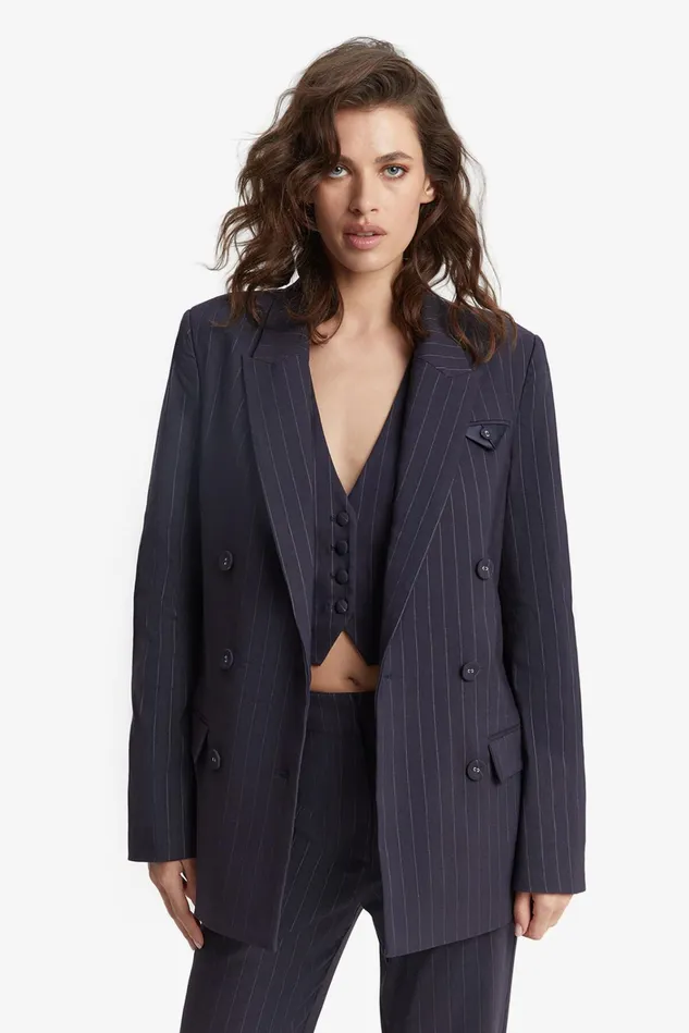 Women Blazers Bardot Sloane Pin Stripe Blazer In Navy Pinstripe Navy Pinstripe Women Blazers Bardot Sloane Pin Stripe Blazer In Navy Pinstripe Navy Pinstripe