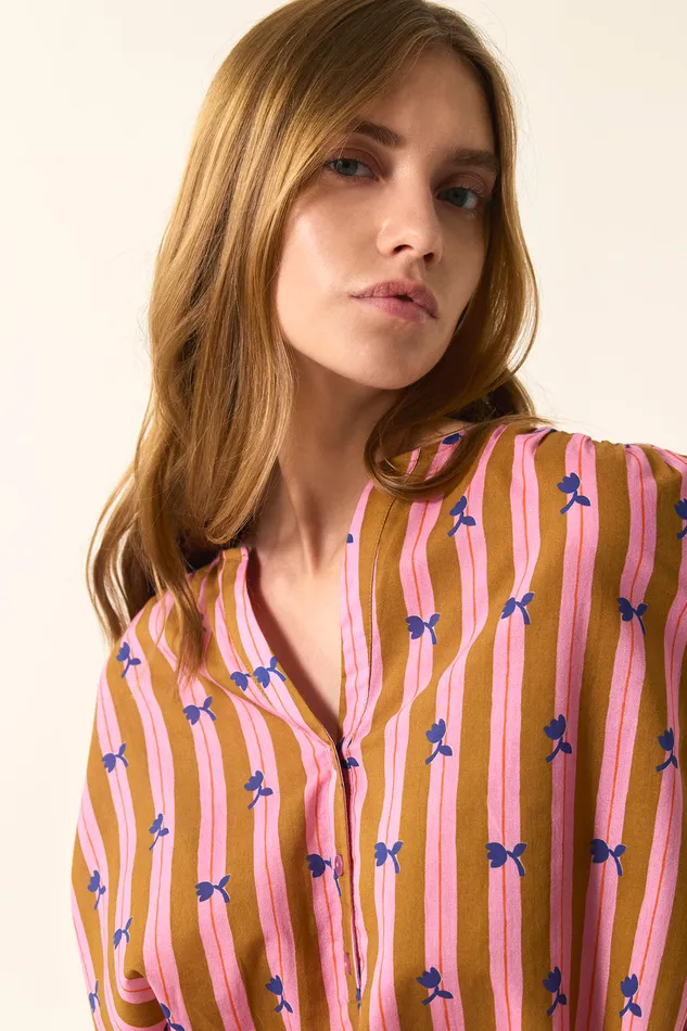 Women Blouse Effy Landes Blouse Coton Multicolore Des Petits Hauts Blouses Shirts and Tops