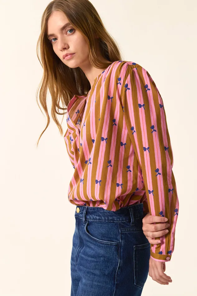 Women Blouse Effy Landes Blouse Coton Multicolore Des Petits Hauts Blouses Shirts and Tops