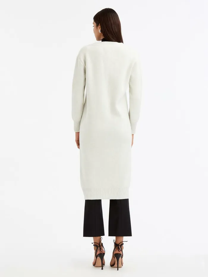 Women Blouses and Knits Oscar De La Renta Cashmere Long Cardigan Ivory Women Blouses and Knits Oscar De La Renta Cashmere Long Cardigan Ivory