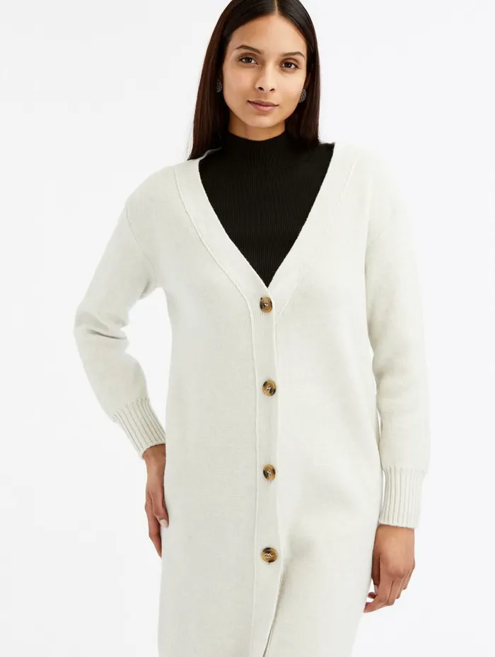 Women Blouses and Knits Oscar De La Renta Cashmere Long Cardigan Ivory Women Blouses and Knits Oscar De La Renta Cashmere Long Cardigan Ivory