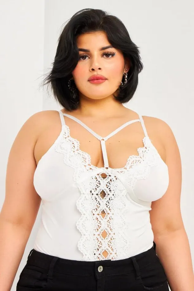 Women Body Noir Avec Dentelle Et Lannires White Brentiny Paris See Everything Women Body Noir Avec Dentelle Et Lannires White Brentiny Paris See Everything