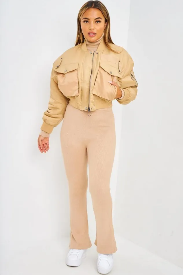 Women Bomber Beige Court Beige Brentiny Paris Jackets