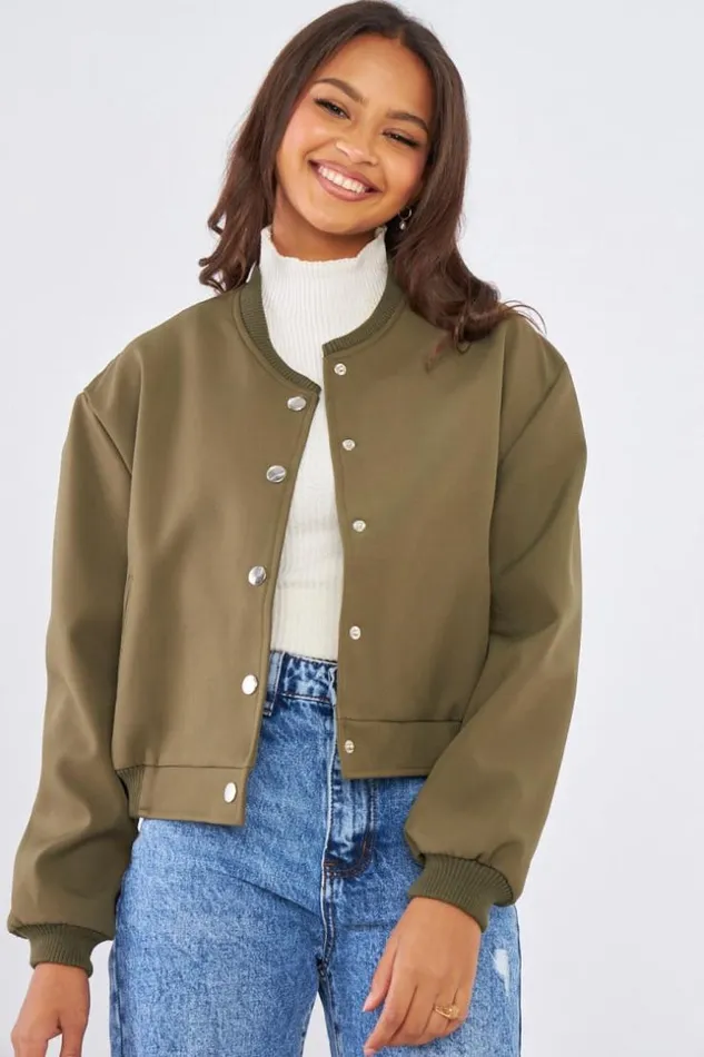 Women Bomber Kaki Khaki Brentiny Paris Jackets