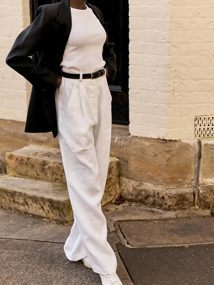 Women Bondi Born 8211 White Linen Komodo Trouser The UNDONE Pants