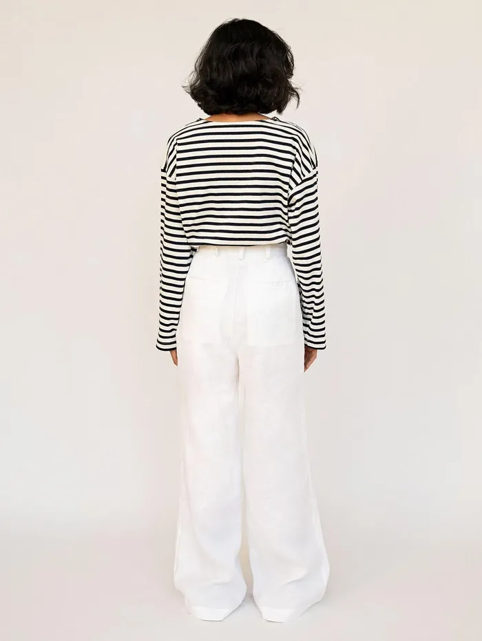 Women Bondi Born 8211 White Linen Komodo Trouser The UNDONE Pants