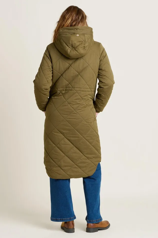 Women Brakeburn Coats And Jackets Khaki Bradstock Hooded Parka Jacket
