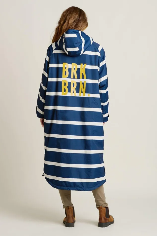 Women Brakeburn Coats And Jackets Navy Nautical Stripe Chinook Changing Robe