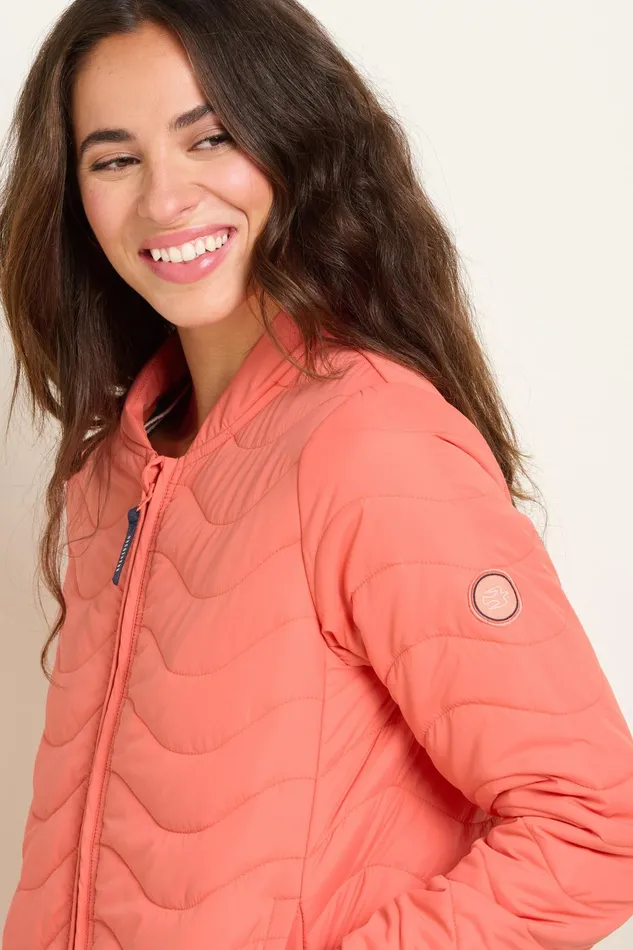Women Brakeburn Coats And Jackets Pink Wave Quilted Jacket