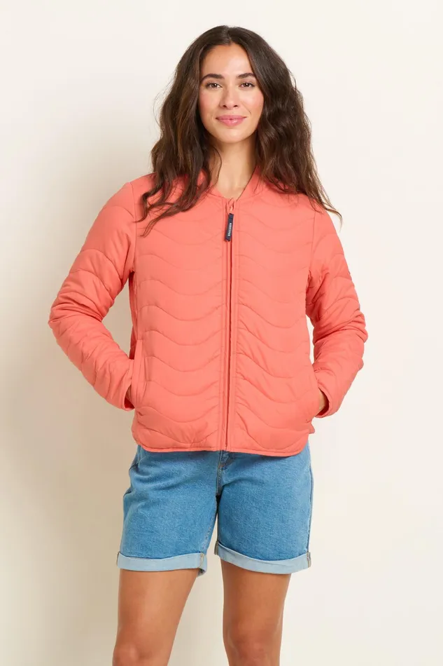 Women Brakeburn Coats And Jackets Pink Wave Quilted Jacket
