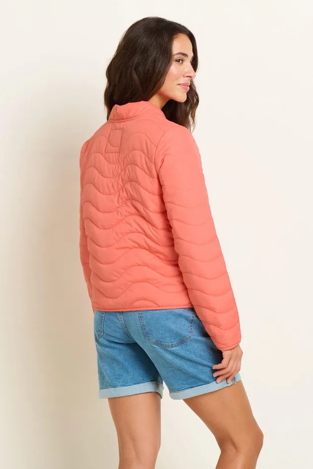 Women Brakeburn Coats And Jackets Pink Wave Quilted Jacket