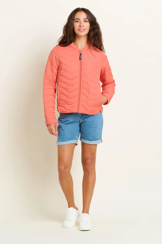 Women Brakeburn Coats And Jackets Pink Wave Quilted Jacket