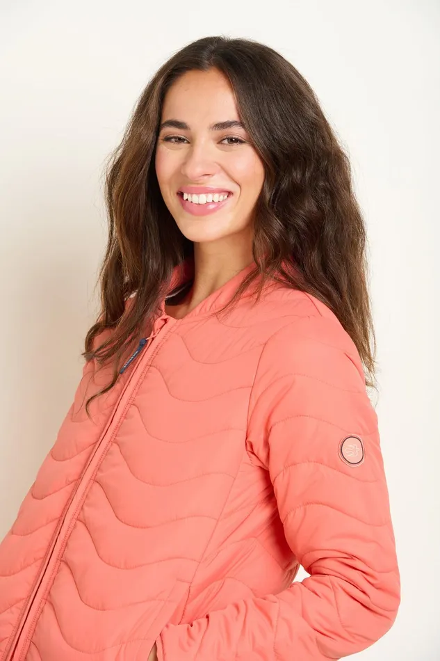 Women Brakeburn Coats And Jackets Pink Wave Quilted Jacket