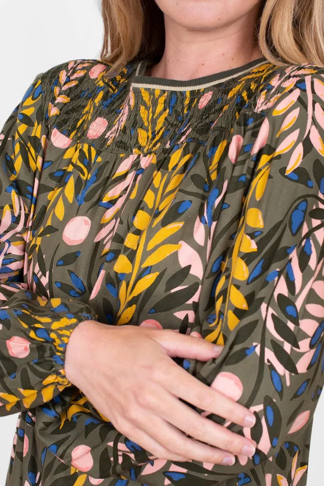 Women Brakeburn Dresses Green Winter Trailing Floral Tipping Dress