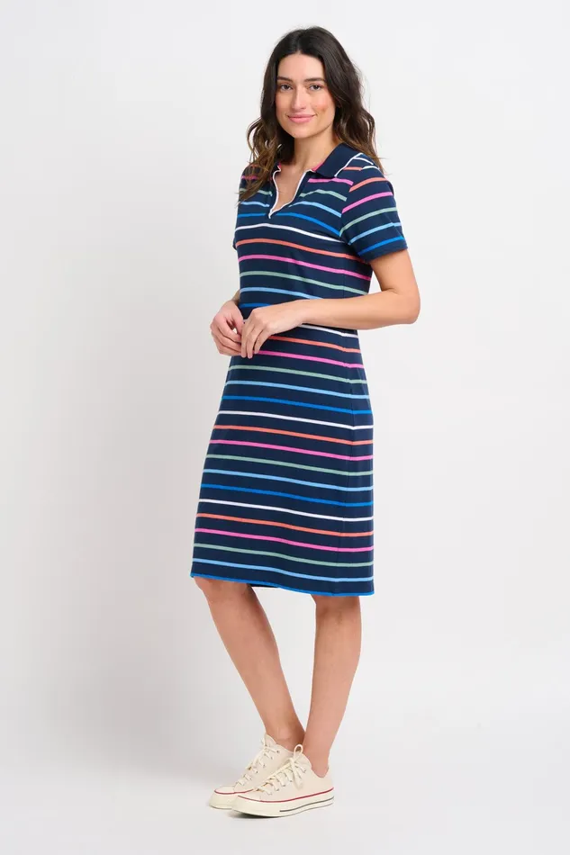 Women Brakeburn Dresses Navy Melody Polo Dress