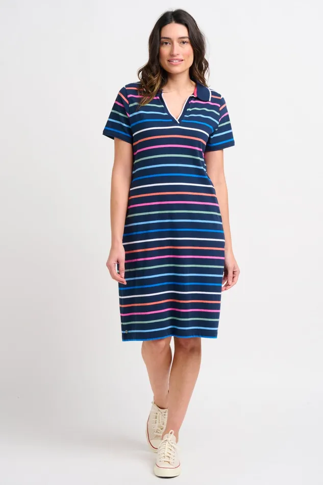 Women Brakeburn Dresses Navy Melody Polo Dress