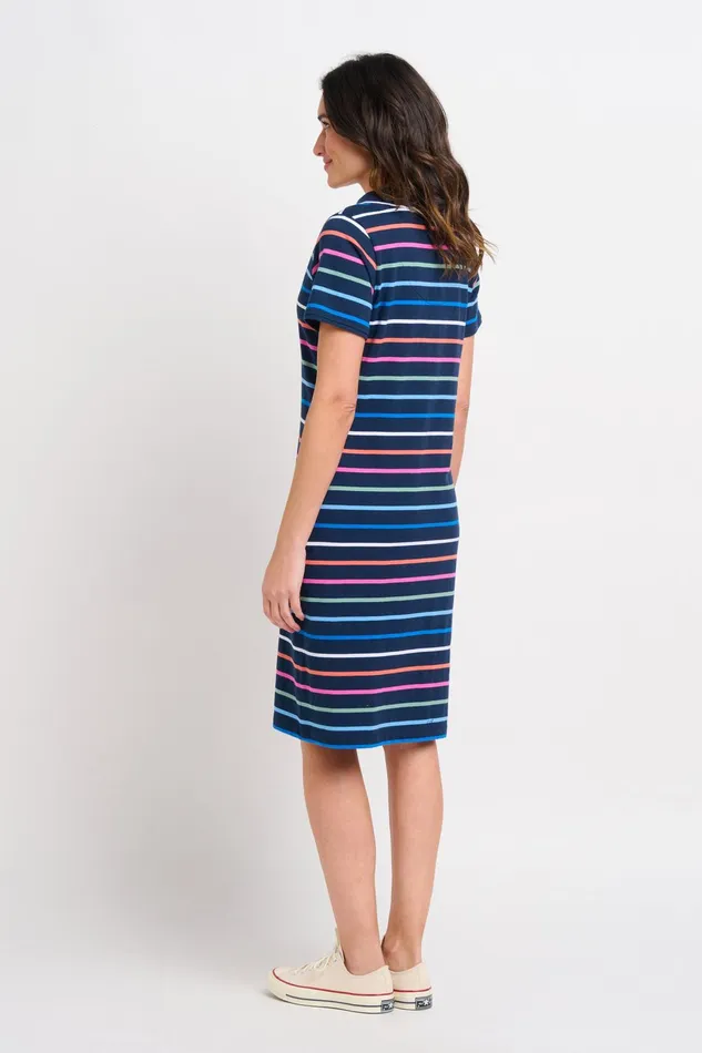 Women Brakeburn Dresses Navy Melody Polo Dress