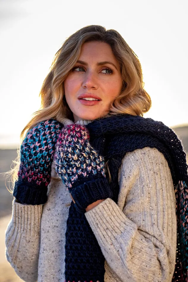 Women Brakeburn Hats And Gloves Space Dye Knitted Mittens