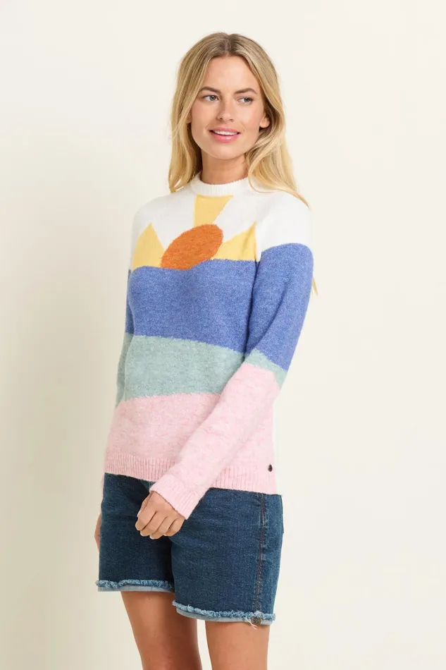 Women Brakeburn Knitwear Multicoloured Day Break Knitted Jumper