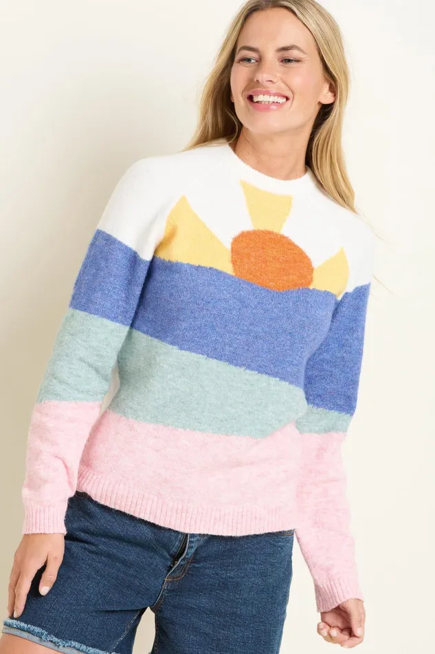 Women Brakeburn Knitwear Multicoloured Day Break Knitted Jumper