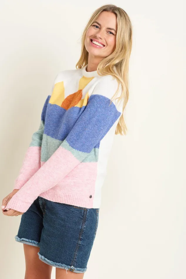 Women Brakeburn Knitwear Multicoloured Day Break Knitted Jumper