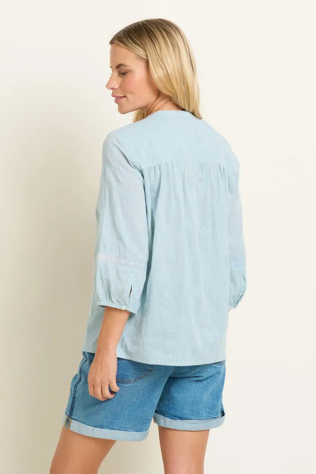 Women Brakeburn Shirts Blue Fan Blouse