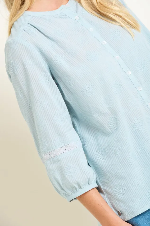 Women Brakeburn Shirts Blue Fan Blouse