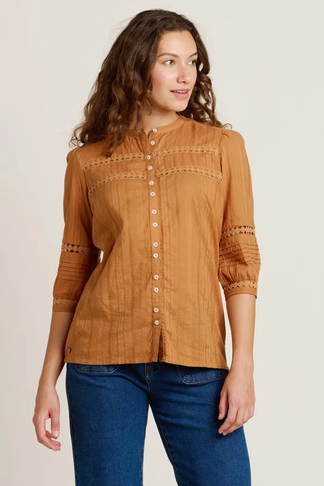 Women Brakeburn Tops TShirts And Vests Yellow Chesil Blouse
