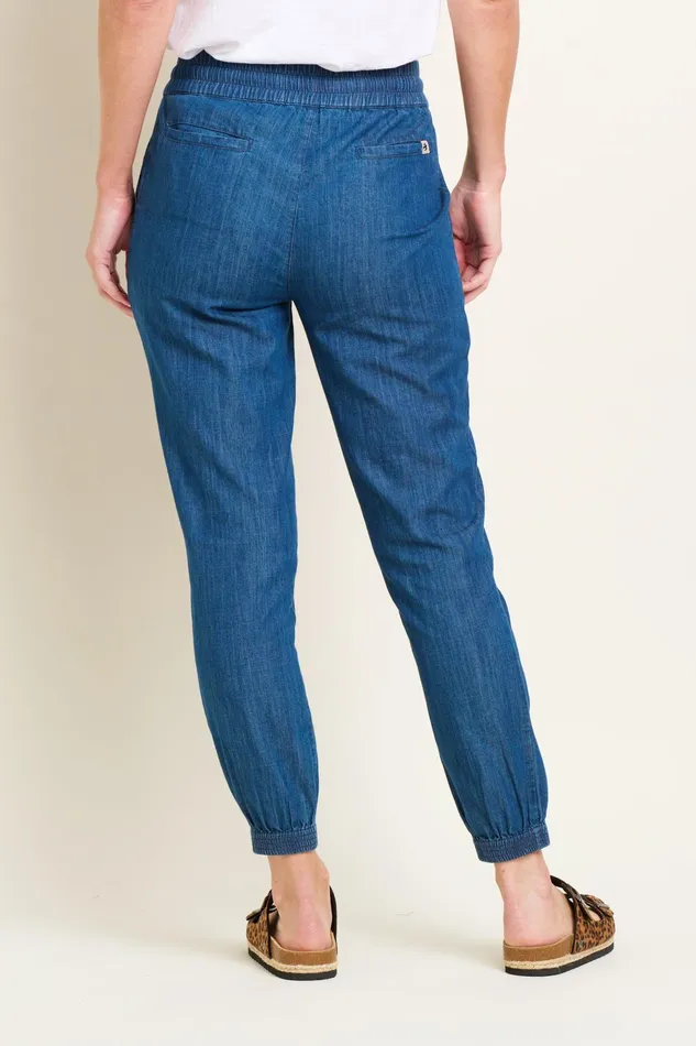 Women Brakeburn Trousers Skirts and Shorts Blue Chambray Beach Pant