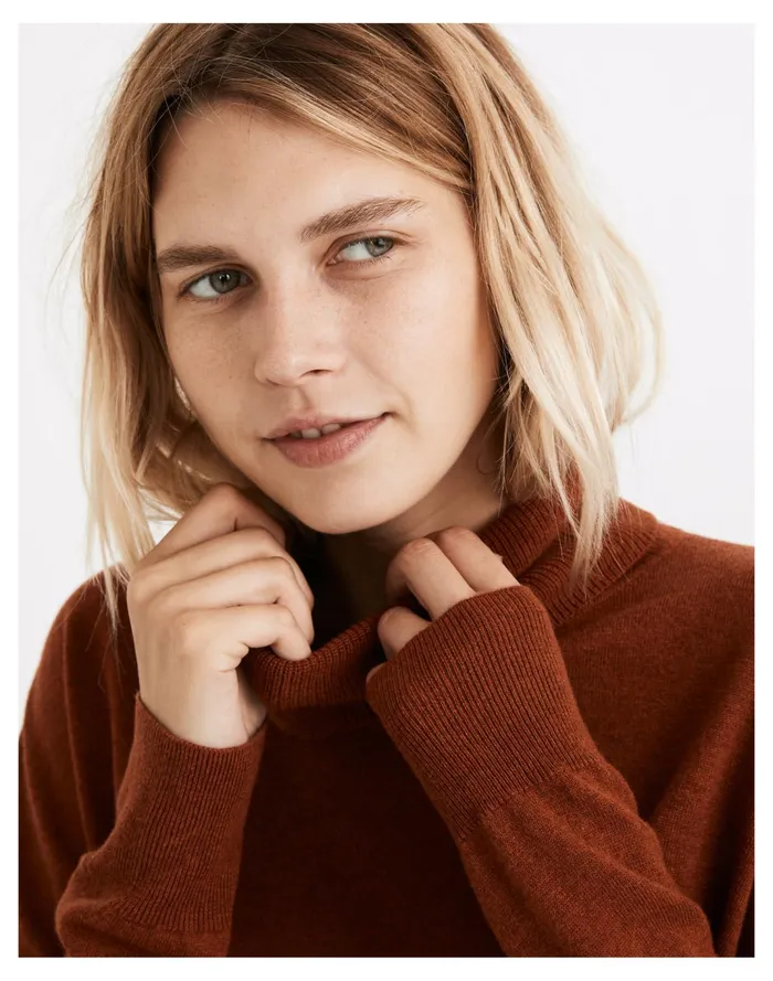 Women Brookhaven Turtleneck Sweater Heather Auburn Madewell Sweaters Women Brookhaven Turtleneck Sweater Heather Auburn Madewell Sweaters