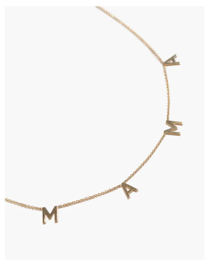 Women BYCHARI ESSENTIAL MAMA NECKLACE Gold Madewell Necklaces