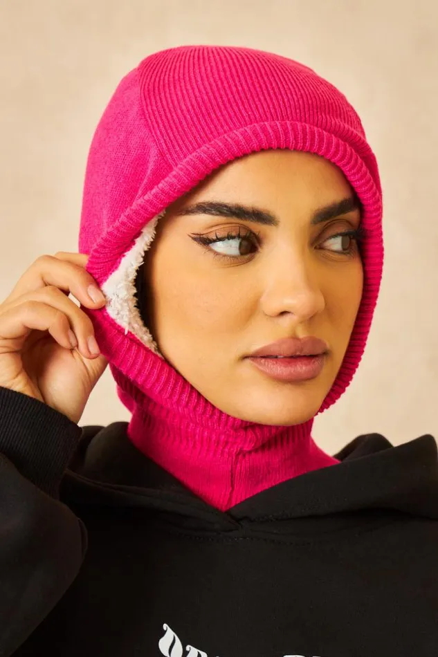 Women Cagoule Fuchsia Intrieur Fourr Pink Brentiny Paris Beanie